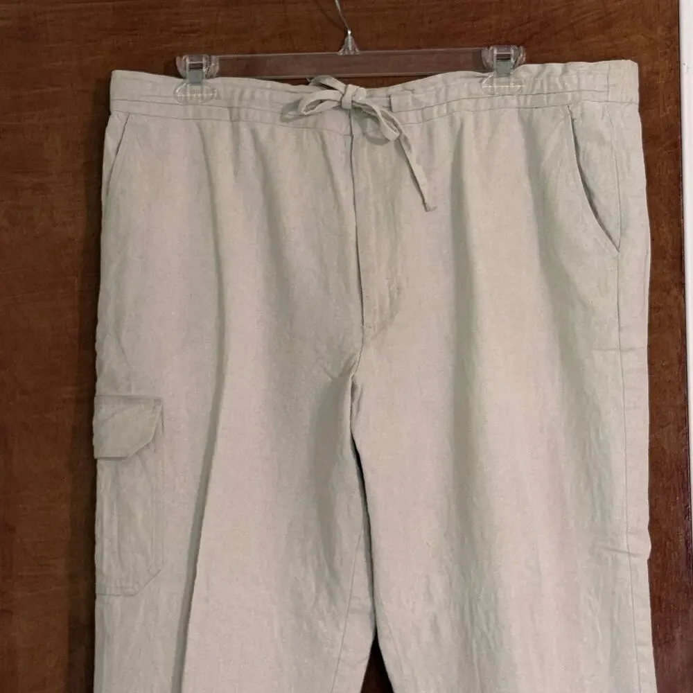 George Foreman cargo pants 45% cotton 55% linen